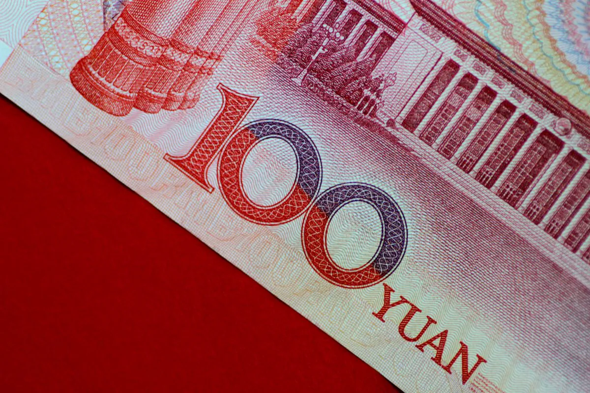 A China yuan note in this illustration photo on May 31, 2017. (Thomas White/Reuters)