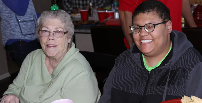 Phyllis Grantham and her foster child, Angel Yeadon, at a family member's place for St. Patricks Day (Courtesy of Phyllis Grantham)