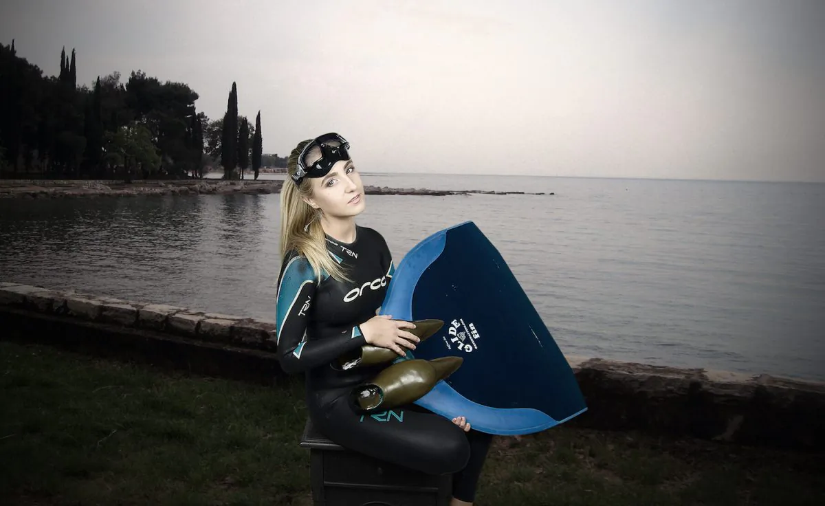 Slovenian high school student Mojca Haberman began practicing free diving three years ago. (Claudi Sovre Mikelj)