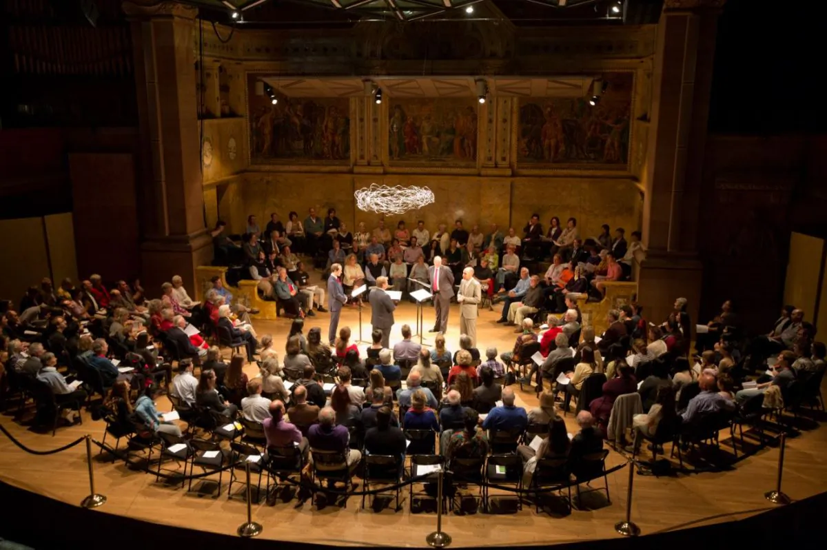 Gallicantus performing at Princeton University Concerts Up Close. (Andrew Wilkinson)