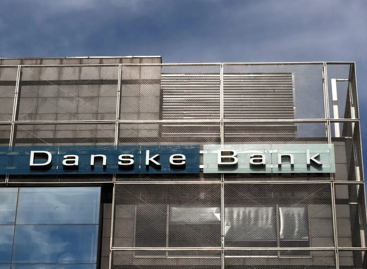 Danske Bank sign is seen at the bank's Estonian branch in Tallinn, Estonia on Aug. 3, 2018. (Ints Kalnins/Reuters
)