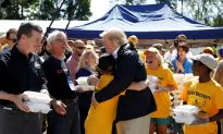 Boy Asks President Trump for a Hug While Visiting Volunteers