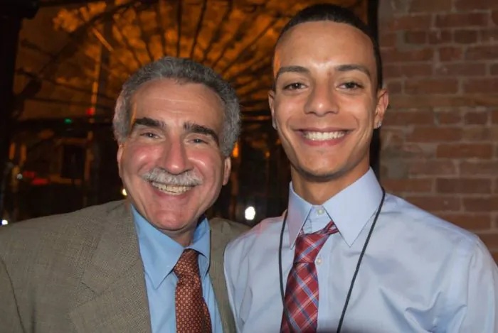 Judge Gubbay and Daniel Aguilar at a Young New Yorkers fundraising dinner. (Courtesy of Young New Yorkers)