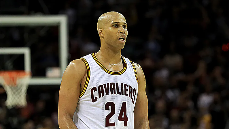 This is Richard Jefferson No. 24 of the Cleveland Cavaliers during Game 4 of the 2017 NBA Finals at Quicken Loans Arena on June 9, 2017. Jefferson’s father was shot and killed on Sept. 19, 2018. (Ronald Martinez/Getty Images)