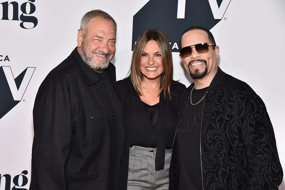 Dick Wolf, Mariska Hargitay and Ice-T attend the "Law & Order: SVU" 20th Anniversary Celebration the 2018 Tribeca TV Festival at Spring Studios in New York City on Sept. 20, 2018. (Theo Wargo/Getty Images for Tribeca TV)