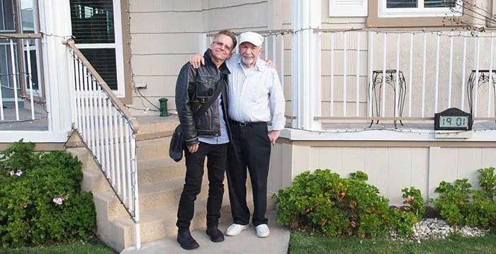Jack reunited with his long-lost father, Jack L. Farrell. (Courtesy of Brad Berman)