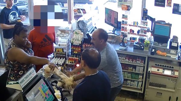 Woman pours coffee on counter