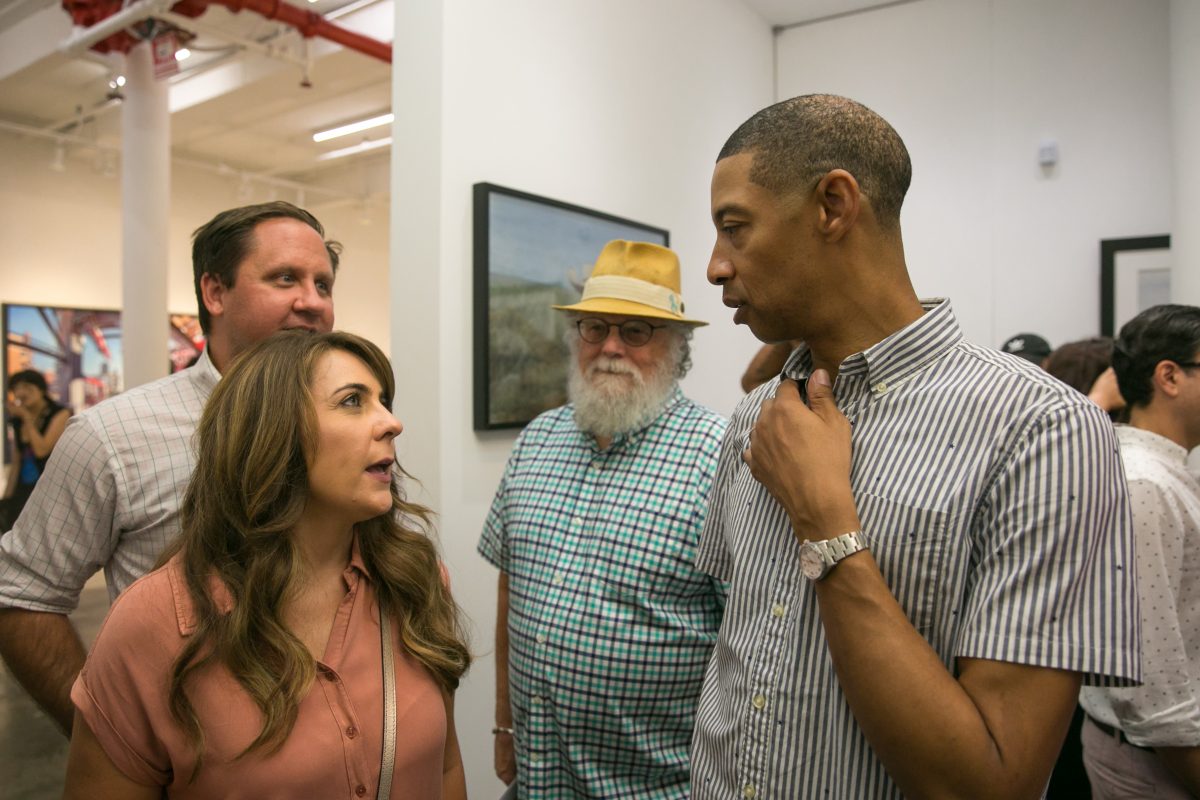Mario A. Robinson at the opening of his exhibition at Bernarducci Gallery in Chelsea New York