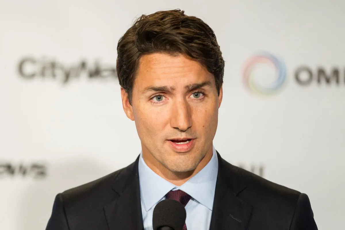 Liberal leader Justin Trudeau speaks to reporters during a press conference following the first federal leaders debate of the 2015 Canadian election campaign in Toronto, Aug. 6, 2015. Victorious in 2015, Trudeau will face the voters again on Oct. 21, 2019. (GEOFF ROBINS/AFP/Getty Images)