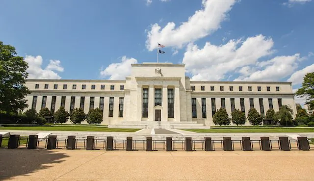The Marriner S. Eccles Federal Reserve Board Building in Washington, D.C., on July 14, 2016. (Benjamin Chasteen/Epoch Times)