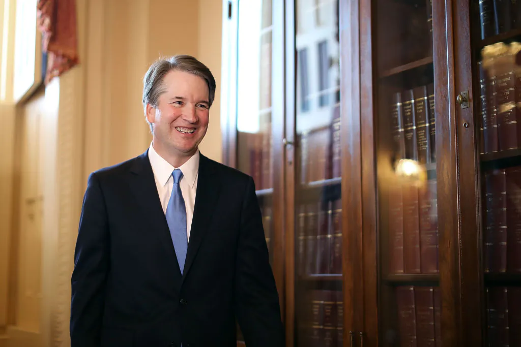 Judge Brett Kavanaugh leaves the room following a meeting and press availability with Senate Judiciary Committee Chairman Charles Grassley (R-IA) at the U.S. Capitol July 10, 2018 in Washington. (Chip Somodevilla/Getty Images)