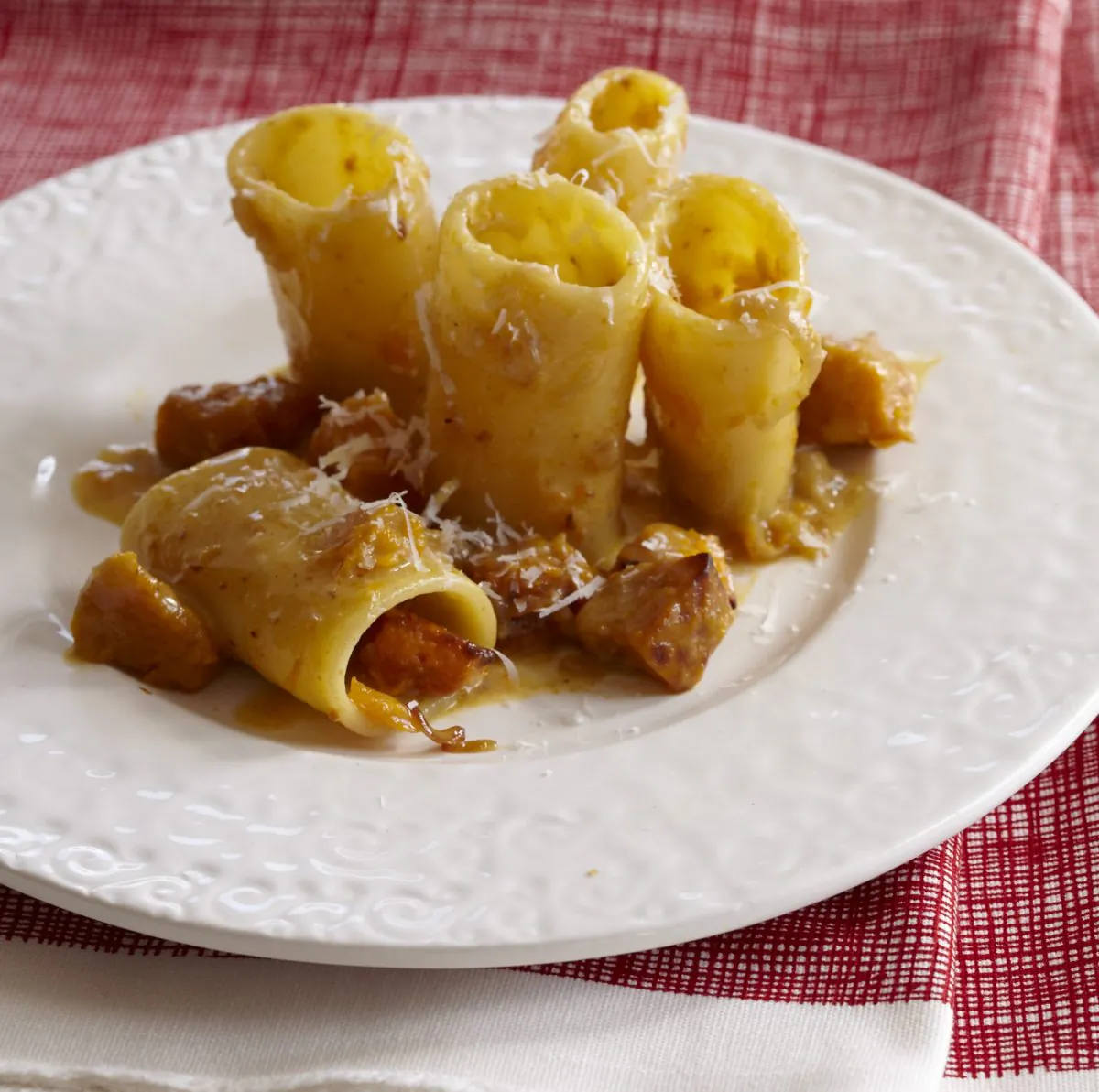 Pumpkin Carbonara. (Courtesy of Francine Segan)