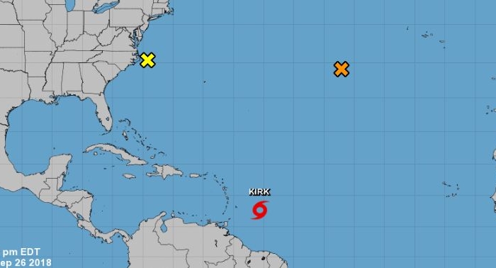 Tropical Storm Kirk, Hurricane Rosa Are Strengthening: NHC | The Epoch ...