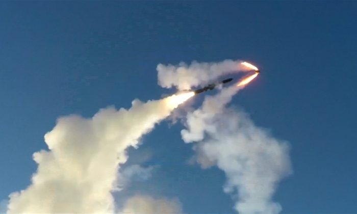 Russian P-800 Onyx missile firing. (Russian Ministry of Defense via Reuters)