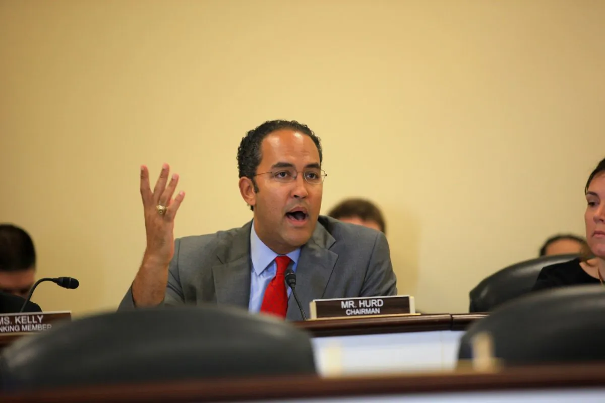 Rep. William Hurd (R-Texas), chairman of subcommittee on Information Technology, speaks at the congressional hearing on “Countering China” on Capitol Hill in Washingont on Sept. 26, 2018. (Jennifer Zeng/The Epoch Times)   