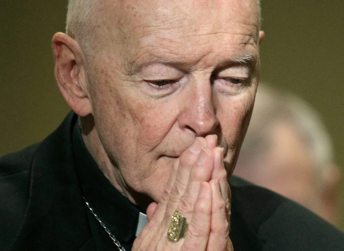 Cardinal Theodore McCarrick prays during the United States Conference of Catholic Bishops' annual fall assembly in, Baltimore, on Nov. 14, 2011. (Patrick Semansky/AP)
