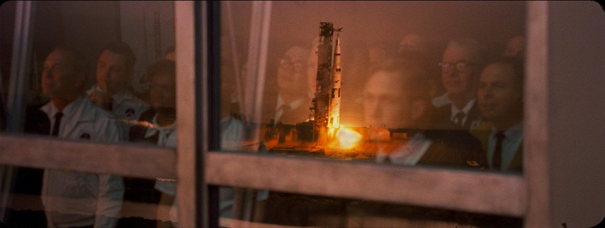 The Gemini rocket team watch lift-off