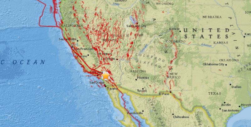 map of recent california earthquakes