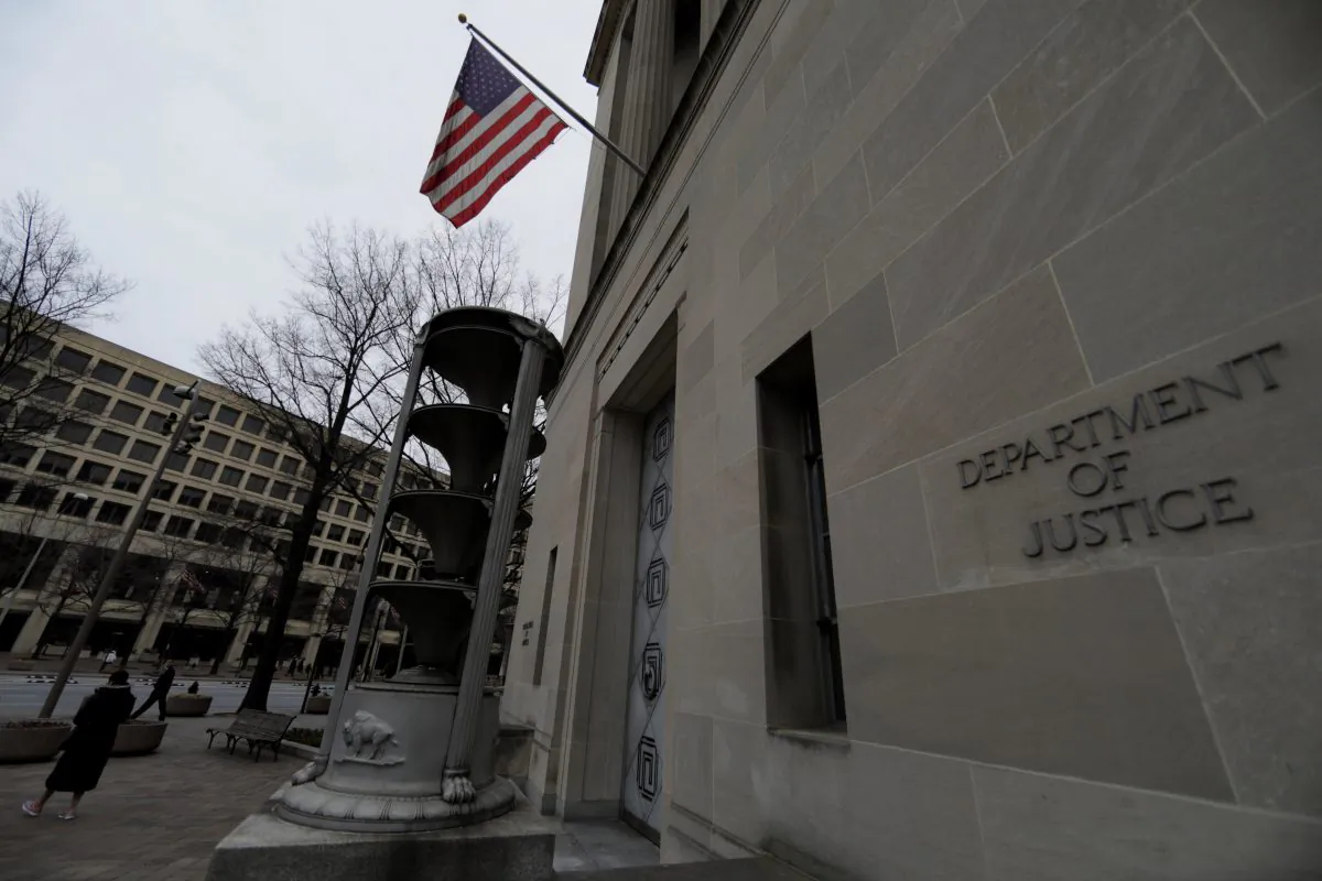 The Department of Justice building is seen in Washington on Feb. 1, 2018. (Jim Bourg/Reuters)