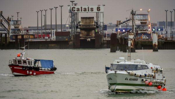 Fishing boats leave Calais.