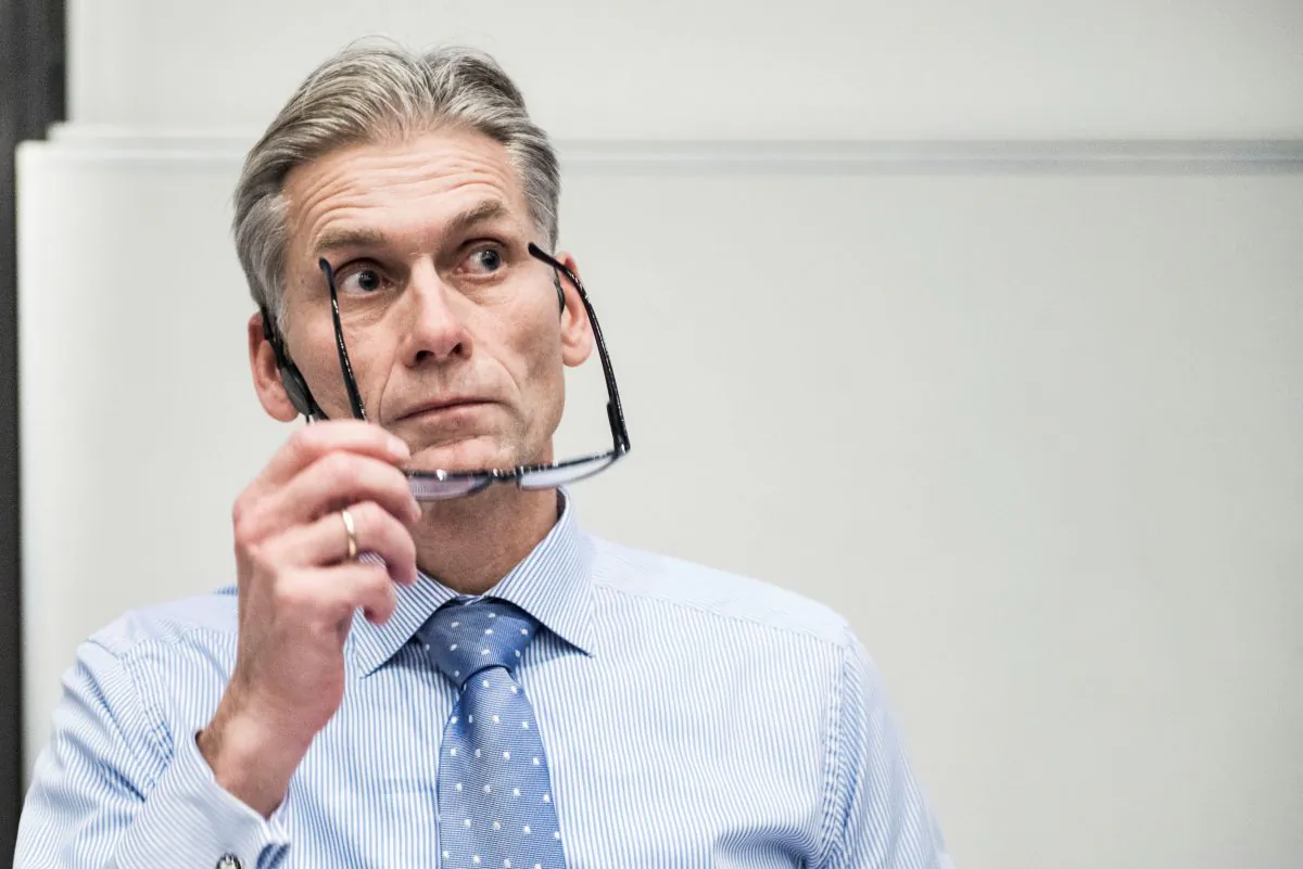 Thomas Borgen, CEO in Danske Bank in Copenhagen, Denmark, on Nov. 16, 2017. (Ritzau Scanpix/Reuters)