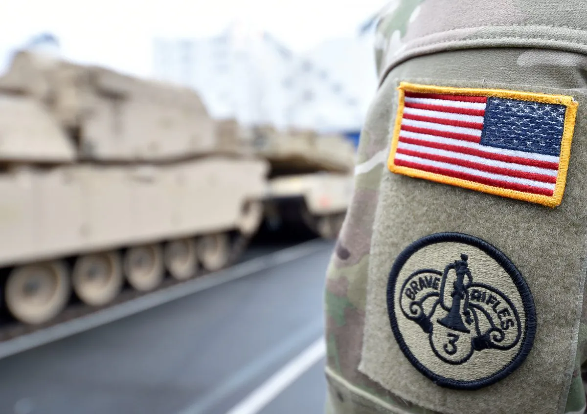 U.S. tanks, trucks and other military equipment, which arrived by ship, are unloaded in the harbor of Bremerhaven, Germany on Jan. 8, 2017. (Fabian Bimmer/Reuters)