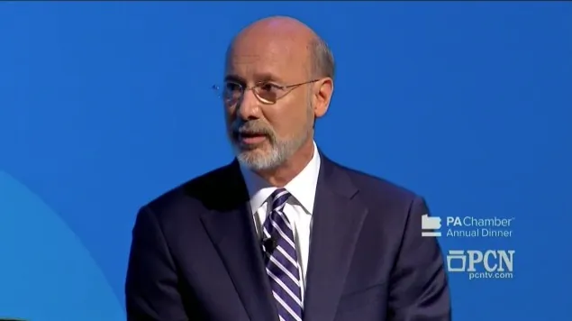 Pennsylvania governor Tom Wolf speaks during the debate on Oct. 1, 2018. (Fox)