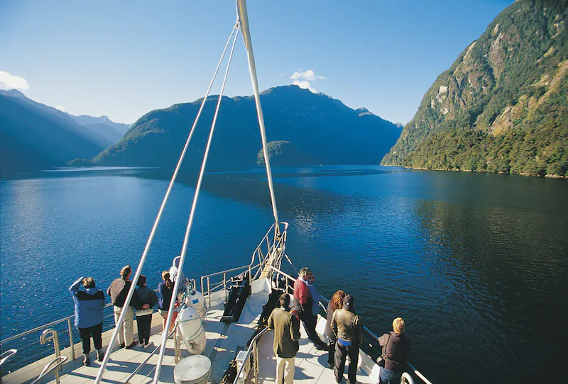 Taking in the views of Doubtful Sound. (Janna Graber)