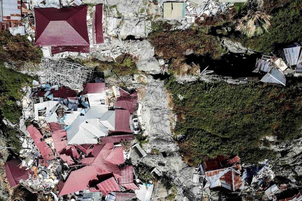 Damage in Central Sulawesi, Indonesia