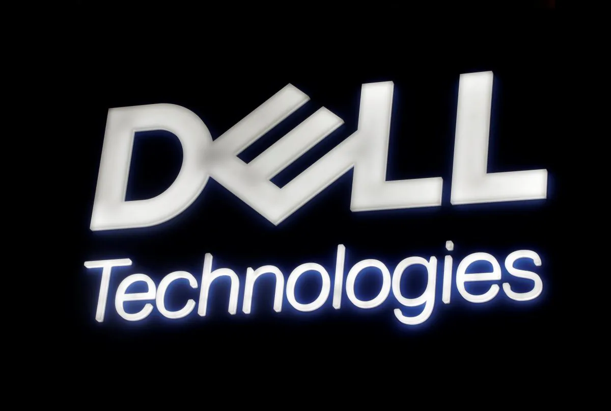 Dell's logo is seen during the Mobile World Congress in Barcelona, Spain, on Feb. 27, 2017. (Eric Gaillard/Reuters)