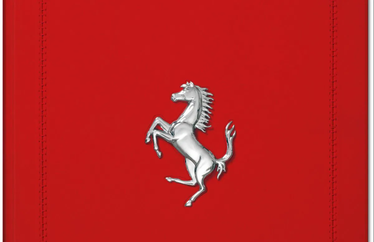 “Ferrari” collector’s edition, hand-stitched leather cover, 12.7 inches by 17 inches, 514 pages. (Taschen)
