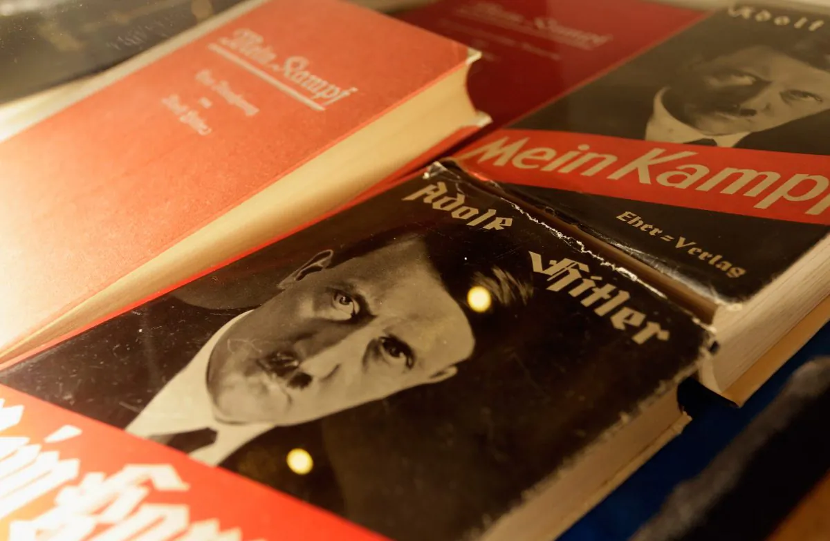 Historic copies of Adolf Hitler's "Mein Kampf" at the Institute for Contemporary History in Munich, Germany, on Jan. 8, 2016. (Johannes Simon/Getty Images)