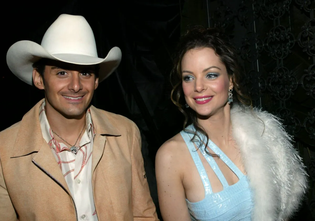 Brad Paisley and wife Kimberly attend the post Grammy William Morris party in Hollywood on Feb. 8, 2004. (Frederick M. Brown/Getty Images)