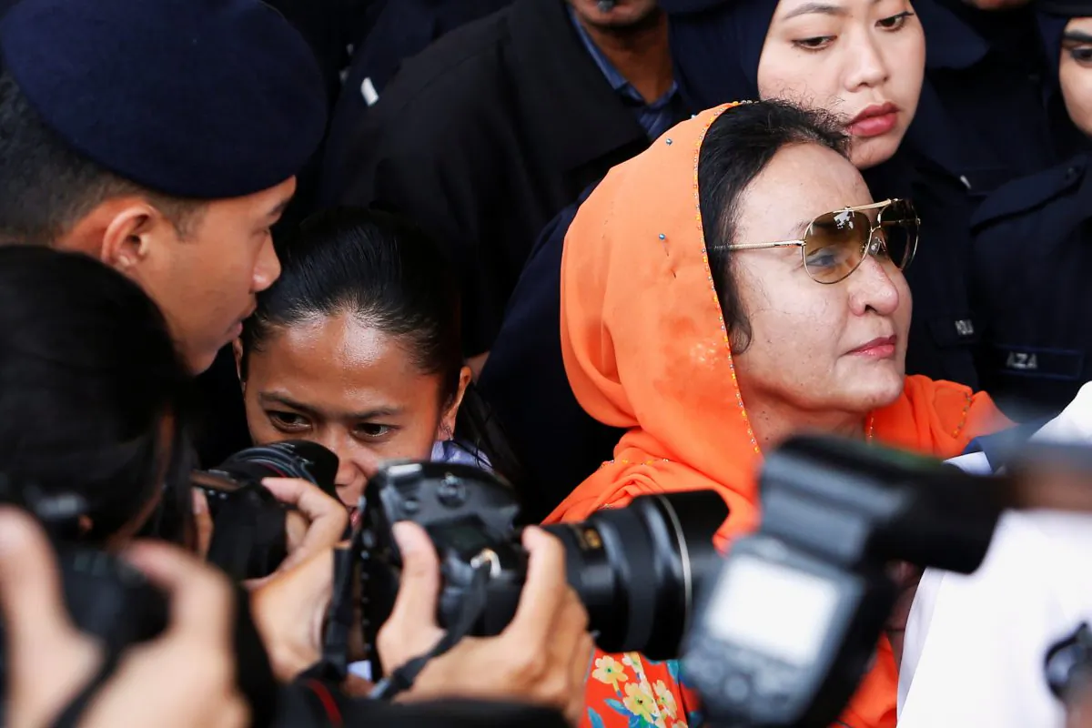 Rosmah Mansor, wife of Malaysia's former Prime Minister Najib Razak, leaves a court in Kuala Lumpur, Malaysia October 4, 2018. (Lai Seng Sin/Reuters)