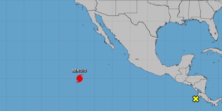 hurricane sergio off mexico