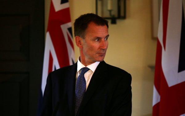 Britain's Foreign Secretary Jeremy Hunt
