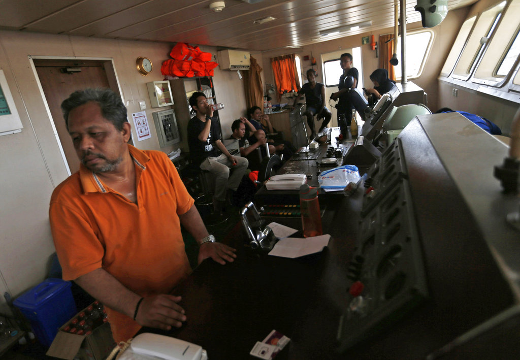crew members on ferry Sabuk Nusantara 39