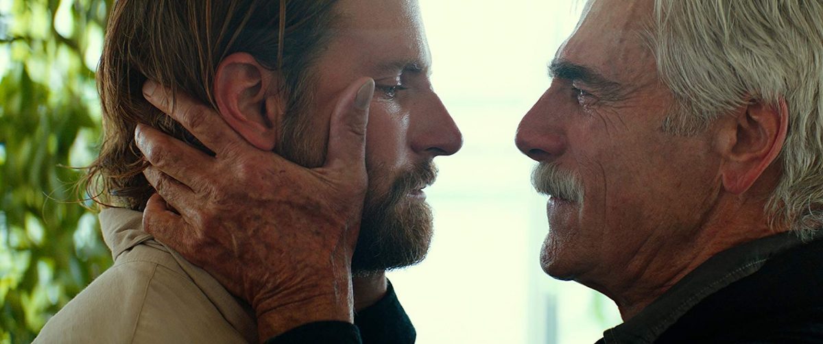 Bradley Cooper and Sam Elliott share a moment