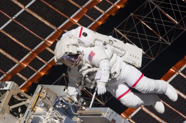 NASA astronaut on spacewalk