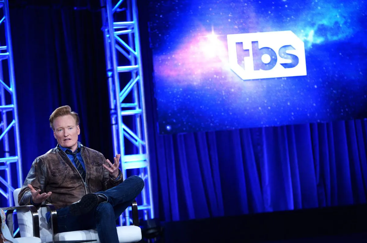 Executive producer Conan O'Brien of "Final Space"  during the TBS portion of the TCA Turner Winter Press Tour 2018 Presentation at The Langham Huntington, in  Pasadena, Calif., on Jan. 11, 2018. (Charley Gallay/Getty Images for Turner)