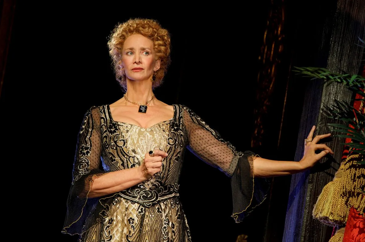 Janet McTeer as the international star of the late-19th centry, actress Sarah Bernhardt, in a new play by Theresa Rebeck, "Bernhardt/Hamlet.” (Joan Marcus)