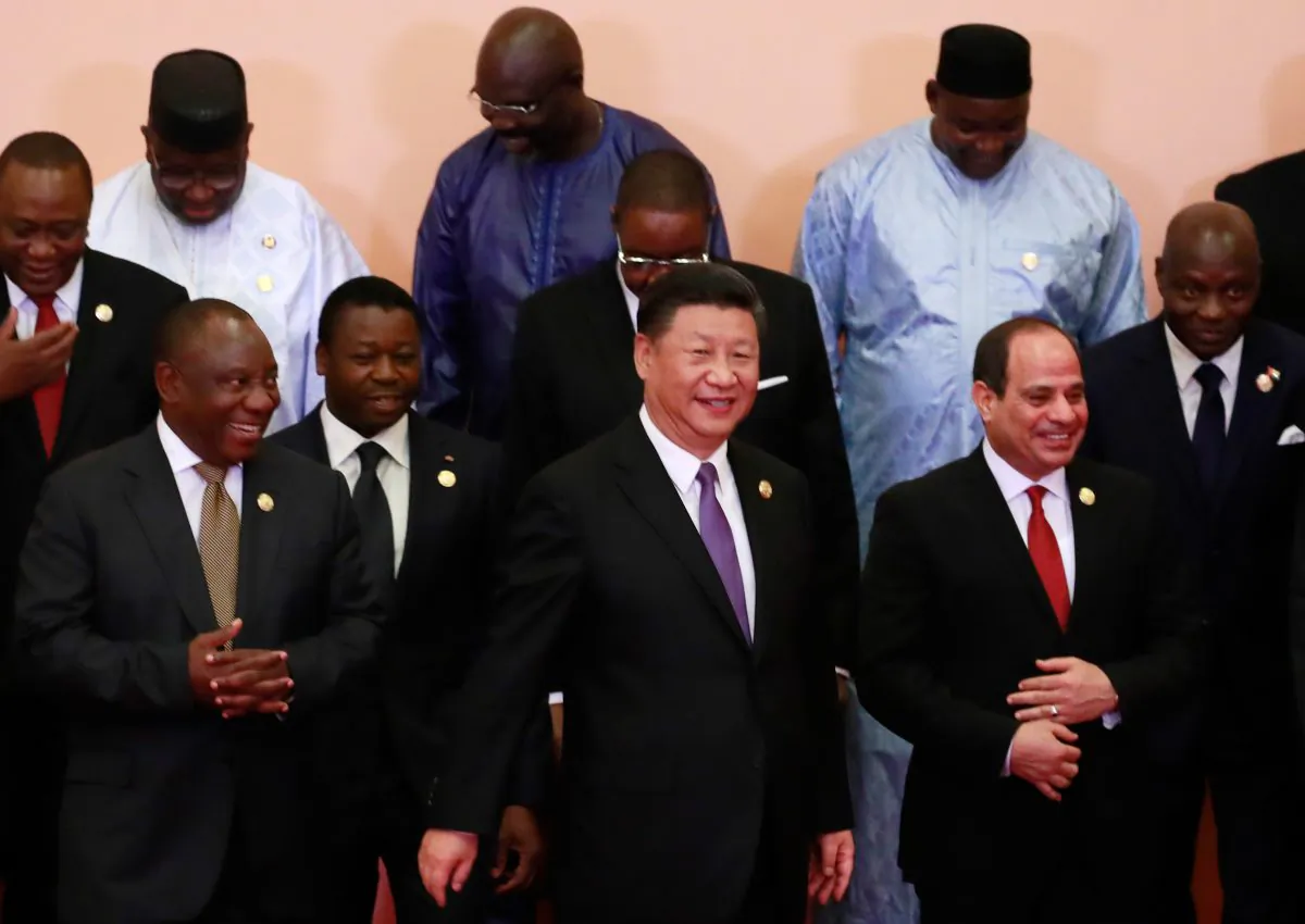 Chinese leader Xi Jinping (front C), along with Malawi’s President Arthur Peter Mutharika (2nd row, 2nd R), and other African leaders at a group photo session during the Forum on China-Africa Cooperation in Beijing on Sept. 3, 2018. (How Hwee Young/AFP/Getty Images)