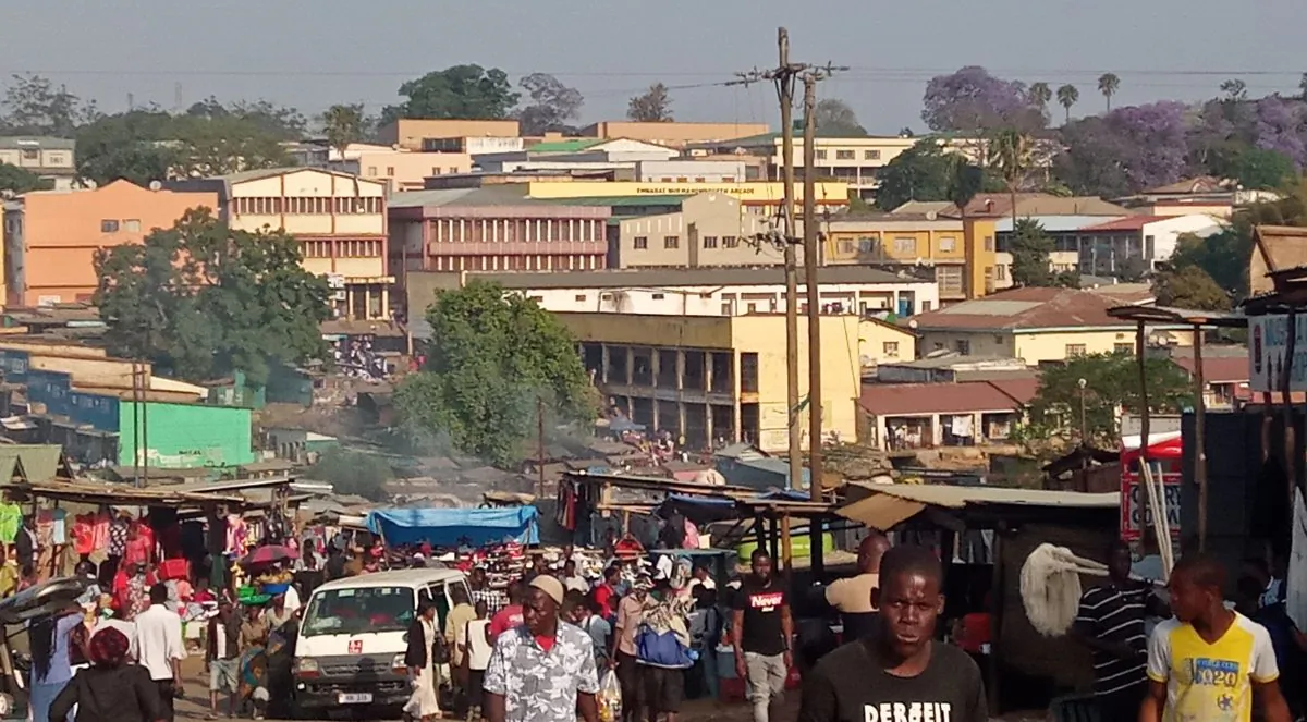 A view of a street in Limbe township, which hosts the busiest marketplace in Blantyre, Malawi, on Oct. 6, 2018. (Charles Pensulo/Special to The Epoch Times)