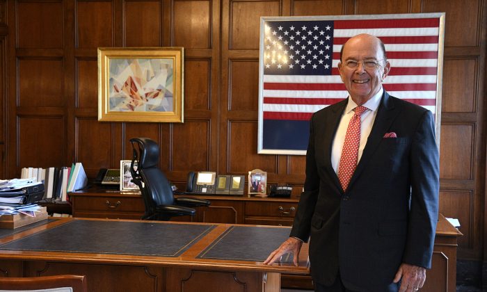 U.S. Secretary of Commerce Wilbur Ross poses in his office during an interview with Reuters at the U.S. Department of Commerce building in Washington, U.S., on Oct. 5, 2018. (Mary F. Calvert/Reuters)