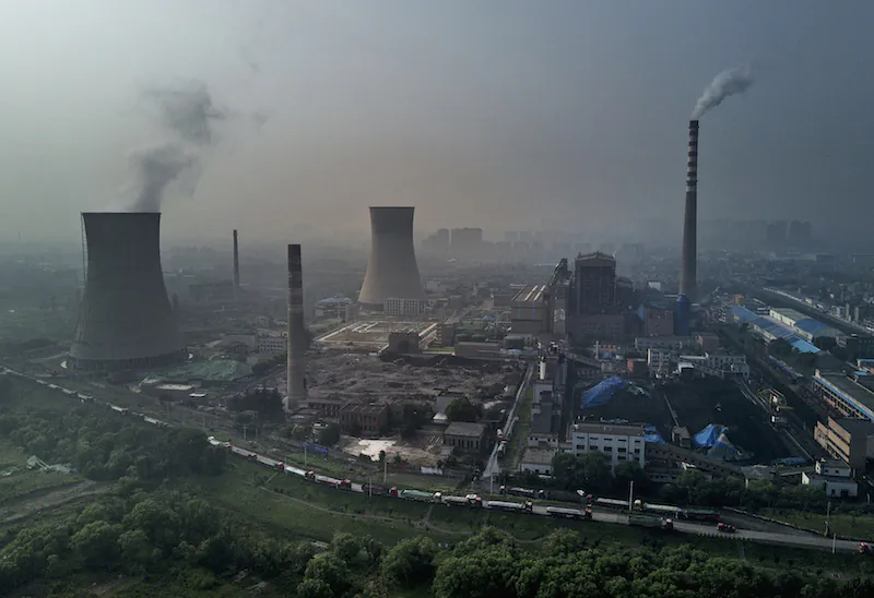 A Chinese state owned coal fired power plant is seen in Huainan, Anhui province, China, June 16, 2017. (Kevin Frayer/Getty Images)