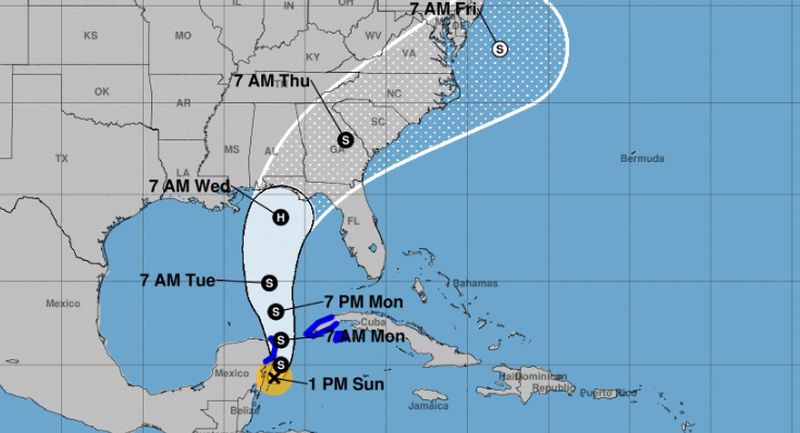 tropical storm michael forms