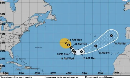 Latest Update on Former Hurricane Leslie