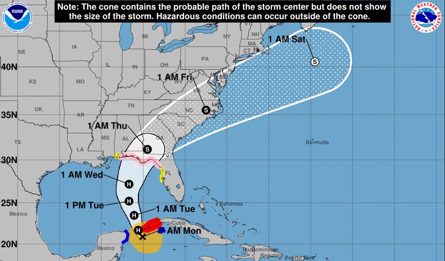 tropical storm michael oct 8