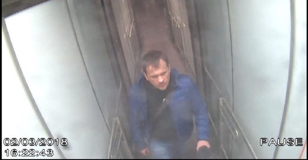 Alexander Petrov is shown on CCTV at Gatwick airport