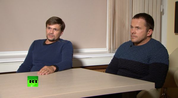 "Alexander Petrov" and "Ruslan Boshirov" during an interview